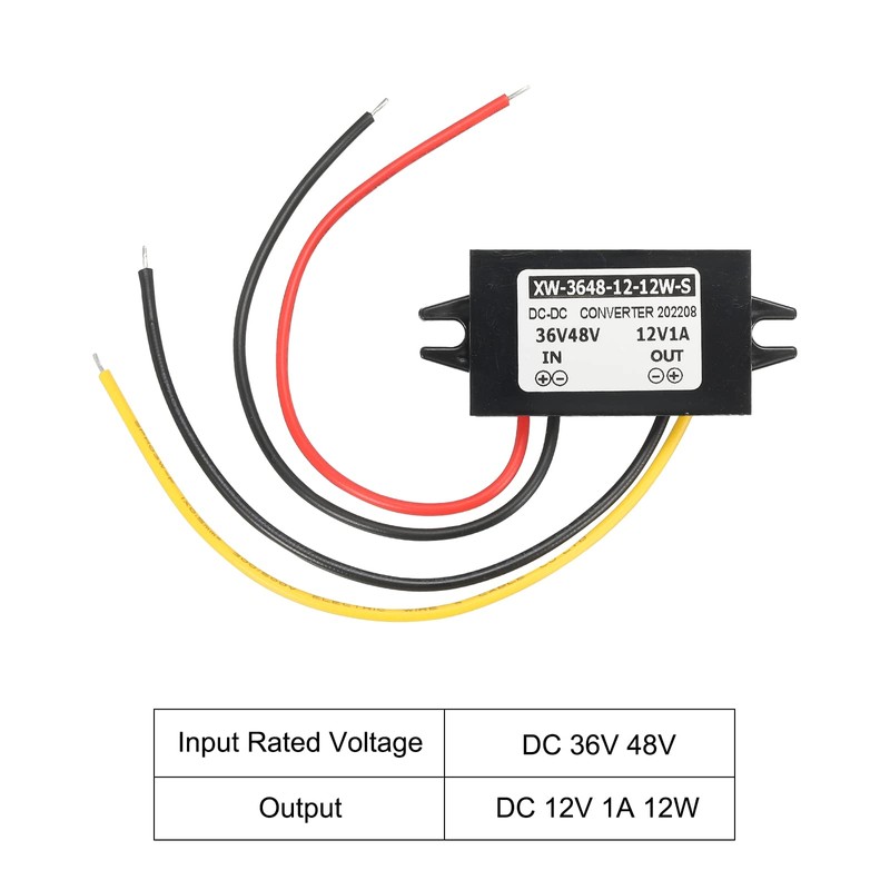 sourcing map DC 36V 48V to DC 12V 1A 12W