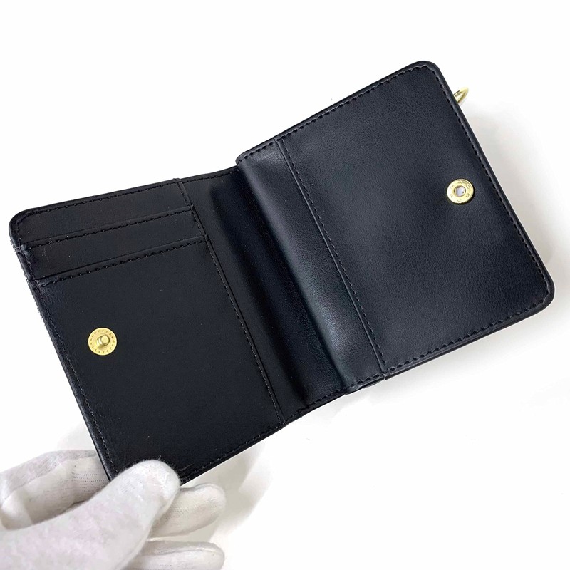 Yamamoto wbc-104 Mary Crown Ribbon Check Round Bifold Wallet, Mini
