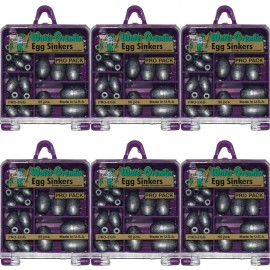 Water Gremlin (6) Packs Water Gremlin Egg Sinkers Pro Pack (55 Pieces Per Pack) Brand New