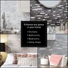 Aspect Peel and Stick Collage Tile in Marble Shine (Sample)