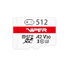 Viper Gaming Series 512GB Micro SDXC V30 A2 UHS-I U3 4K UHD Memory Card - PV512GGM32MCX