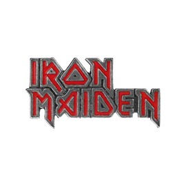 Alchemy Rocks Iron Maiden Logo Pin Badge (Red)