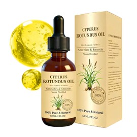 Cyperus Rotundus Oil for Hair Removal, Moisturises Soothes the Skin, Reduces Body Hair Growth, 100% Pure Natural Oil to Reduce Body Hair Growth, 60 ml (Unscented)