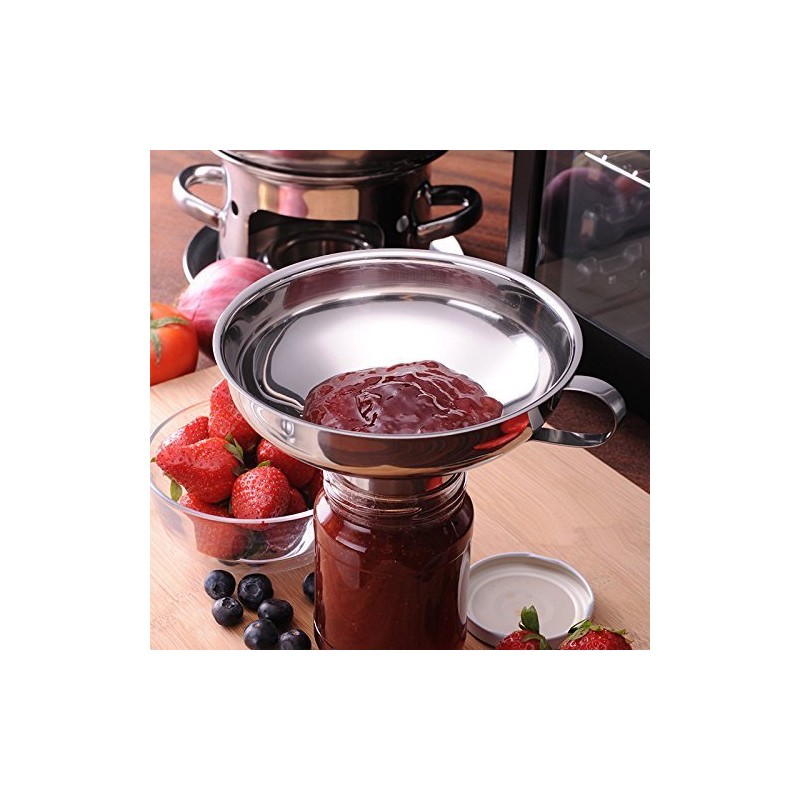 Wide-Mouth Canning Funnel With Handle For Mason Jar,Stainless Steel Kitchen