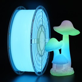 Kingroon Glow in The Dark Rainbow PLA Color Change Filament 3D Printer Filament 1.75 1KG Multicolored PLA Luminous,Dimensional Accuracy +/- 0.03mm