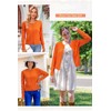 VOTEPRETTY Lightweight Cardigan, Women's Cardigan, Long-Sleeve Summer/Autumn Solid Top, orange