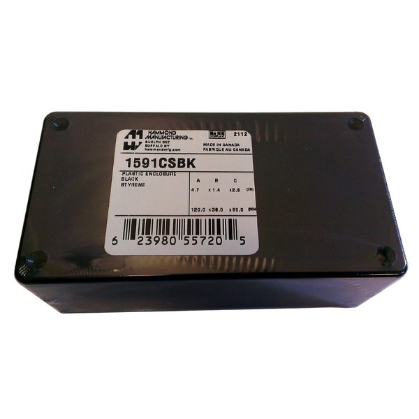 Hammond Enclosure, Multipurpose, Abs, Black - 1591CSBK