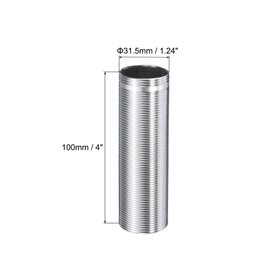 QUARKZMAN 4" Armaturenverlängerungsschaft aus Edelstahl Gewindeschaft verlängern Montageschaft verlängern festen hohen Fuß 1 Stück