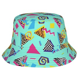 80s 90s Bucket Hat Accessories Women Men Mint Green Hip Hop Cap Party Outfits