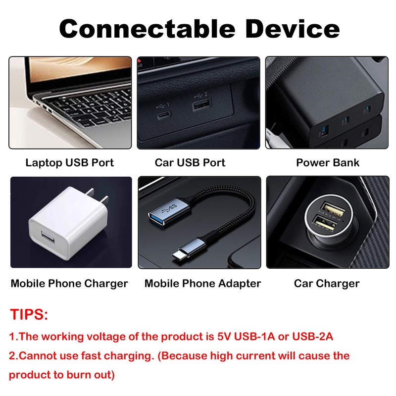 SAMGCHI Car USB Night Lights, Retro Touch Control Car Ambient