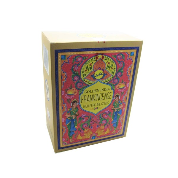Golden India High Perfume Incense Cones by Sree Vani (Box