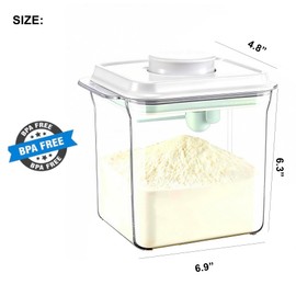 Cozey Daily Formula Dispenser Container with Scraper and Scoop 730g Milk Powder BPA-Free Airtight Formula Storage Container 1700ml - Non-Slip Design