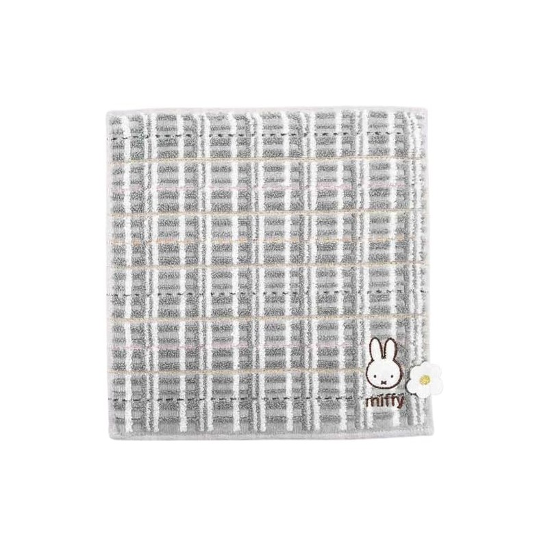 Miffy Tweed Mini Towel, Gray