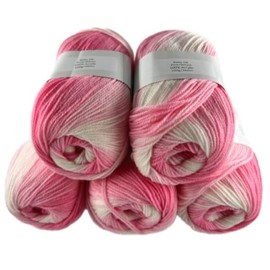 Clearance Baby & Adult DK/Aran/Chunky Yarn/Crochet/Knitting Various Sized Packs (Pink/White Mix 5x100g)