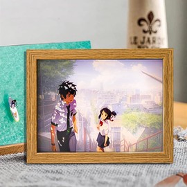 Wzsipod Light Up Painting Decoration, USB Powered, 3 Color Change LED Glowing Photo Frame, Home/Office Desktop