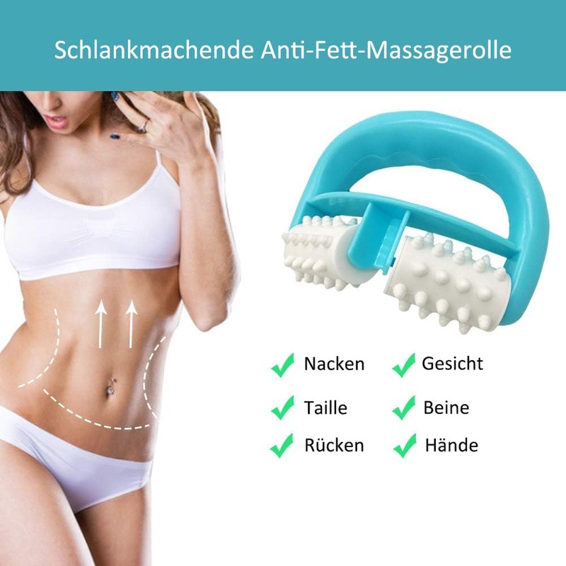 Cellulite Massager with Handle - Manual Anti-Cellulite Massage Roller for
