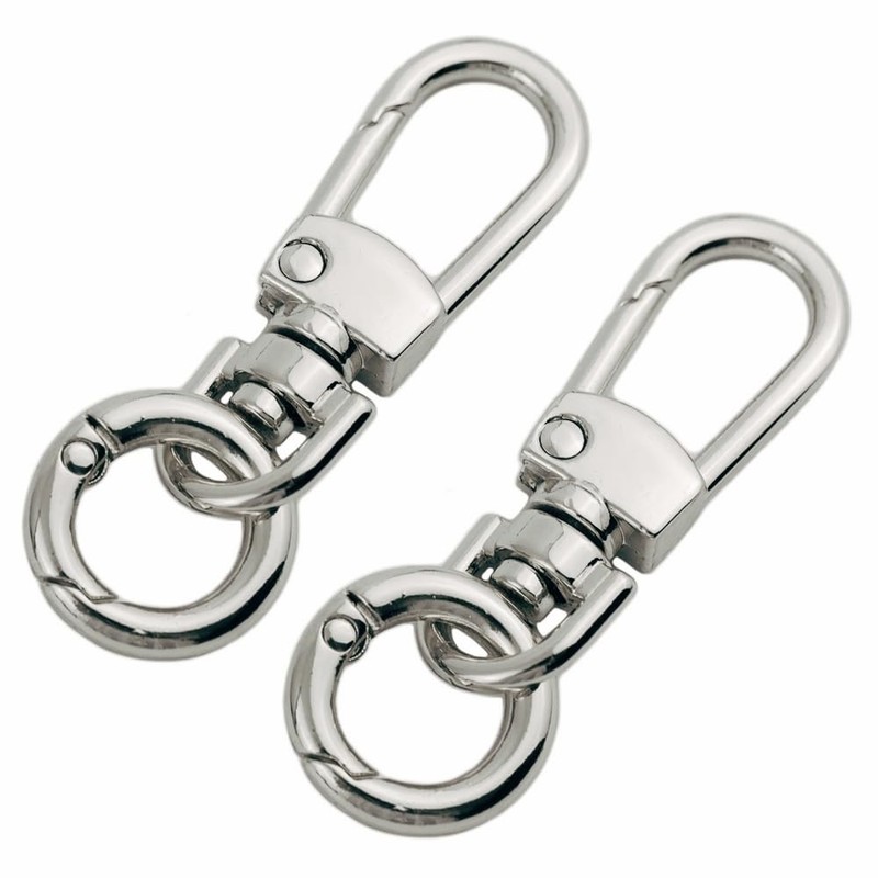 LMAPUR, Set of 2, Hook Key Chain, Metal Detachable Double