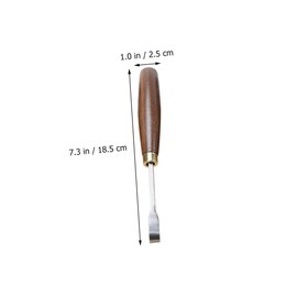 Tofficu 6pcs Walnut Handle Wood Carving Chisel Set Durable Hand Tools for Carpenter Woodworking Precision Manual Carving Kit for Enthusiasts and Professionals