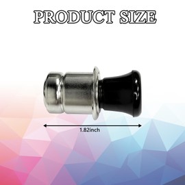 PVOTAWP - Encendedor de cigarrillos de metal de 12 V para construcción de plástico, accesorios de repuesto para encendedor de cigarrillos de coche, enchufe de encendido automático para la mayoría de vehículos (negro)