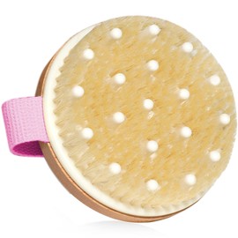 SURDOCA Dry Brushing Body Brush, Dry Brush Lymphatic Drainage, Wet & Dry Massage Brush, Body Brush, Natural Exfoliating Dry Brush, Pink