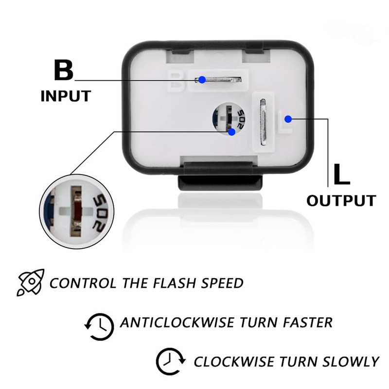 MAEZOE 2-Pack 12V Speed Adjustable 2 Pin LED Electronic Flasher