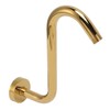 304 Stainless Steel S Shaped Shower Arm Gold Shower Head