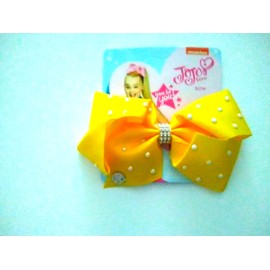 Jojo Yellow Hair Bow Pearls and Diamonds design