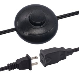 weideer Floor Foot Pedal Power Switches with Extension Cord 18AWG 6FT 2 Outlet Plug Cable Inline Push Switch On-Off Lamp Foot Electrical Switches for Floor lamp Holiday Lights