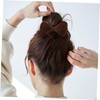PACKOVE Clip Faux Hair Bun with Bowknot Hairpiece for Women