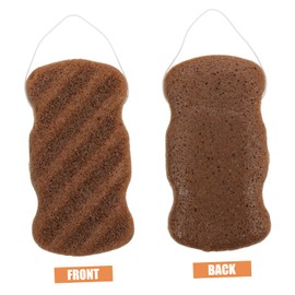 FRCOLOR 3pcs Portable Facial Sponge for Deep Cleansing and Exfoliation Konjac Wave Face Scrubbers Blue White for Makeup Removal and Skin Care