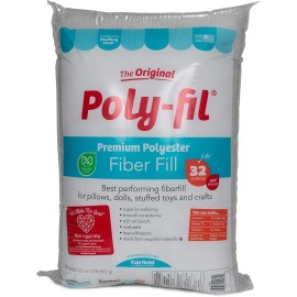 Fairfield The Original Poly-Fil, Premium Polyester Fiber Fill, 32 oz, White