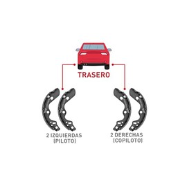 Balatas Tambor Traseras Cerámica Compatibles Para Suzuki Ignis 2017-2023