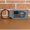 Unbranded Tactical Punisher Keychain - PU Leather Grey and Black
