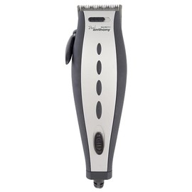 Paul Anthony Salon Pro Corded Hair Clipper - Lightweight - Self Sharpening Stainless Steel Blades - 4 Interchangeable Comb Guides - Precision Taper - Powerful Quiet Motor - Silver & Black - H5120BK