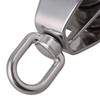 CNBTR M25 Silver 304 Stainless Steel 25mm Swivel Double Pulley