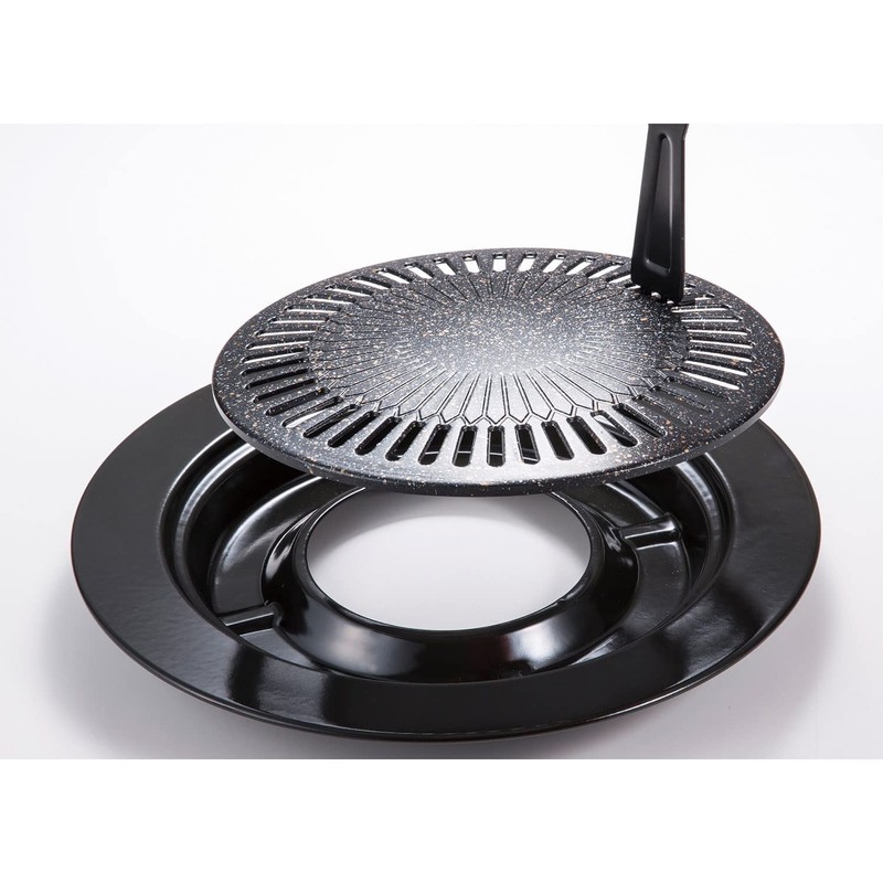 Bestco Direct Flame Yakiniku Grill Plate, Calorie Reduction, Round, 13.0