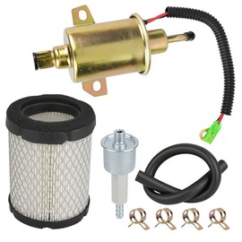 149-2311 Fuel Pump E11007 A029F889 & 149-2457 Fuel Filter Tune-Up Kit For Onan RV Cummins Generator 3600 4000 4KW Microlite MicroQuiet Camp Power KYD with Air Filter 1403280 & Fuel Line