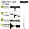 2 in 1 Window Squeegee with Adjustable Telescopic Pole, Shower