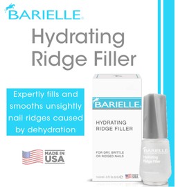 Barielle Hydrating Ridge Filler For Dry, Brittle, Ridged Nails & Nail Growth, Fill and Smooths Nail Ridges, Strengthening Base Coat 0.5 Ounce
