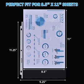 Sheet Protectors 600 Page,Page Protector 8.5" x 11" ，Upgraded Thick Material,for 3 Ring Binder, Top Loading Paper Protector with Reinforced Holes,Holds Multiple Sheets