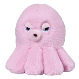 Bauer Spielwaren - Grumpy Dudes Octopus Cuddly Toy with Grim Look Soft Plush 15 cm Pink (12252)