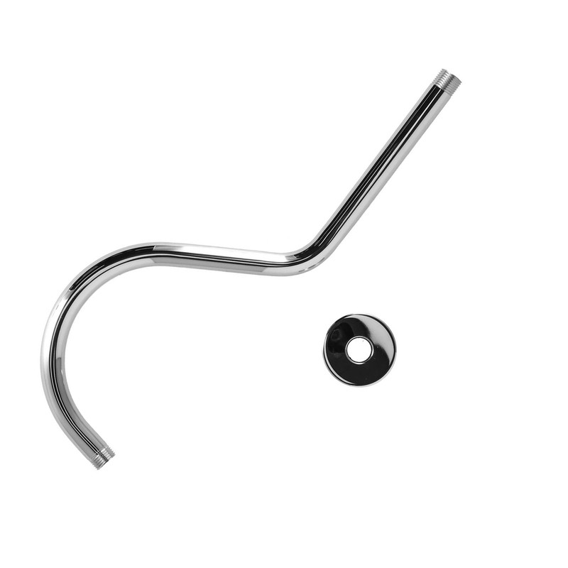17in Shower Pipe Extension Brushed Stainless Steel S Shaped NPT