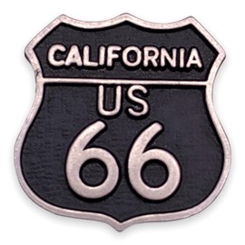 STOCKPINS US Route 66 California Lapel Pin – Pewter State Souvenir Pin for Men & Women, Perfect for Backpacks, Hats, & Jackets, Road Trip Travel Pin