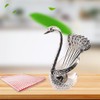 Swan Base Holder with 6pcs Elegant Ice Cream Spoons Teaspoons