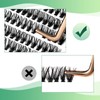 Lash Clusters 300pcs Individual Lashes 40D 0.07D Curl 10mm DIY
