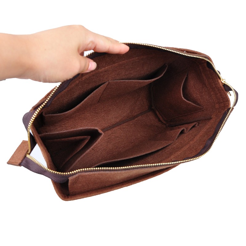 Vercord Felt Zipper Handbag Tote Purse Duffel Backpack Organizer Insert
