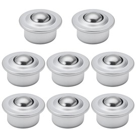 Ball Castors, 8 Pieces, Furniture Castors, Small Ball Roller Bearings, Universal Ball Bearing Castors, Bearing Transmission Bearing (20 mm Height)
