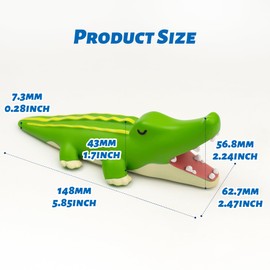 Dormercy Cute Door Stopper, Cartoon Crocodile Animal Door Stop, 1 Pack Decorative Door Wedge for Home and Office Floor(Patented)