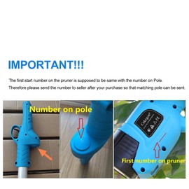 Cekegon Long Reach Pruner, Extension Pole Electric Pruner with 1 Inch Cutting Diameter