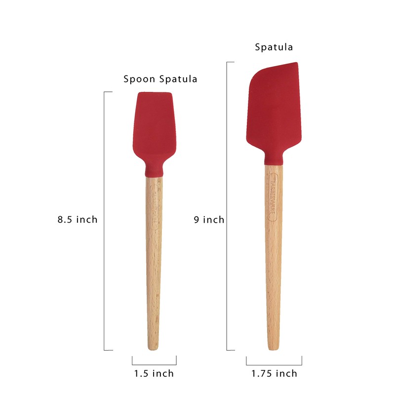 Farberware 5216385 Professional Heat Resistant Silicone Spatula with Wood Handle-Safe